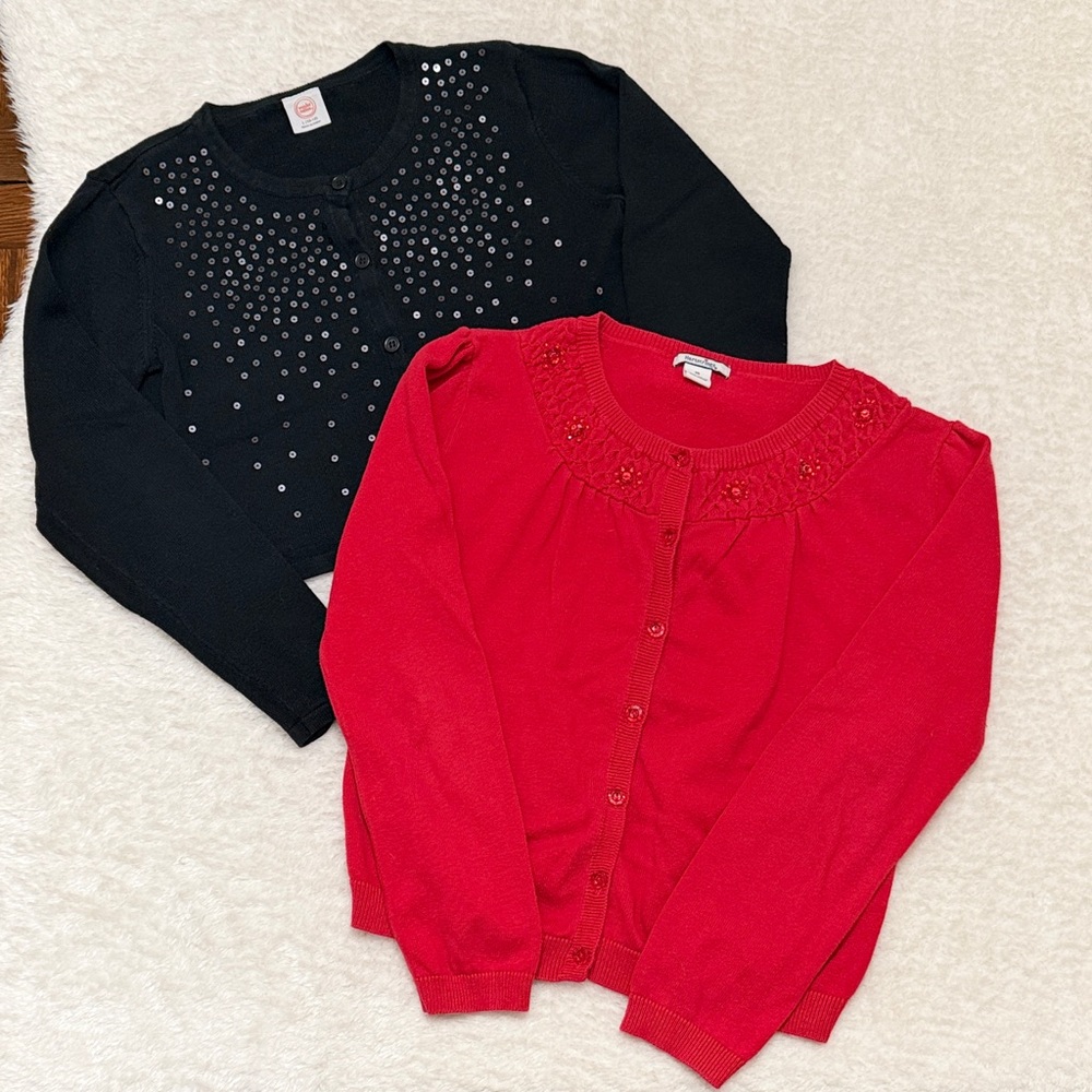 2 Dressy Embellished Sequins Cardigans